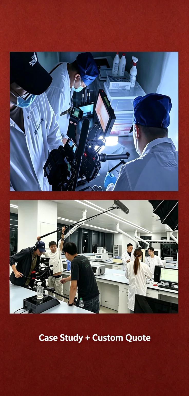 Case study and custom quote filming in a medical lab
