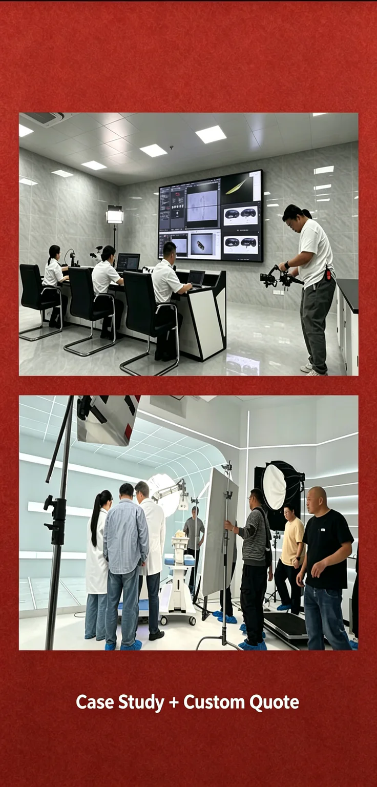 Case study filming product review and clinical production setup