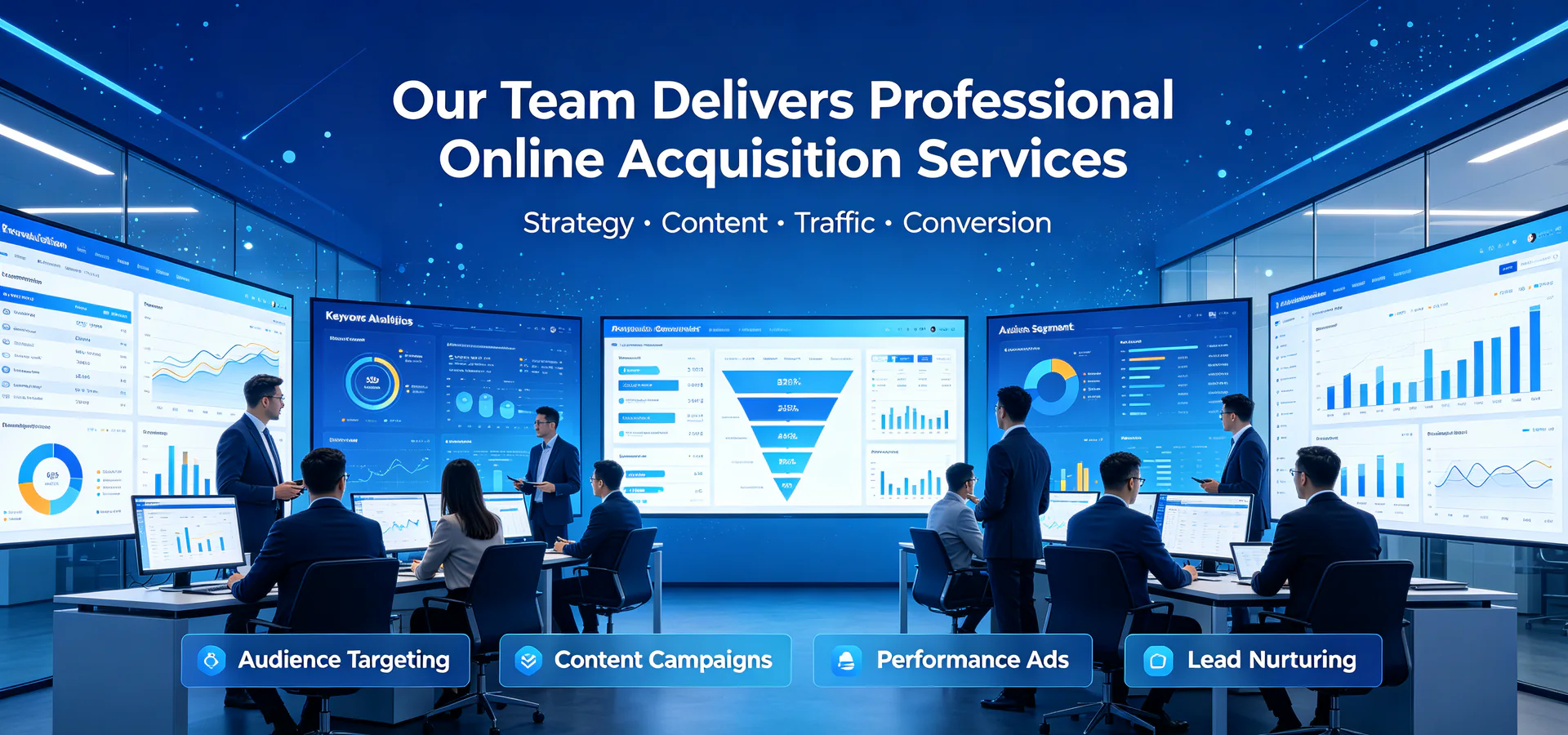 Professional online acquisition services from strategy through conversion